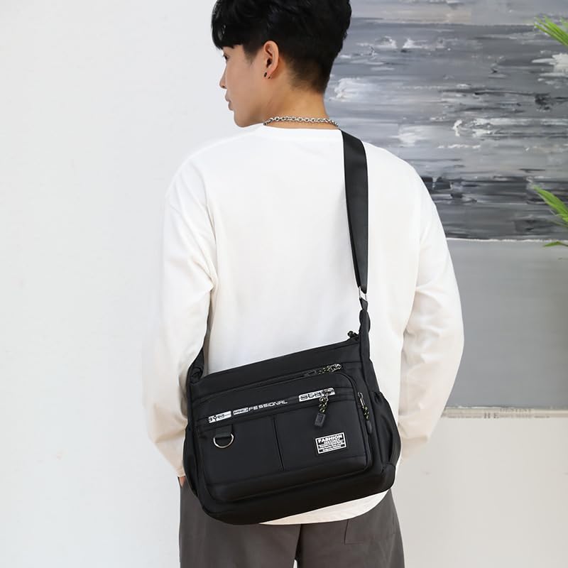 Bolsa cruzada para hombre SCRUBY con múltiples bolsillos y gran capacidad 4