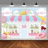 Heladería Tienda De Fotografía Fondo Dulce Princesa Niña Baby Shower Fondo De Cumpleaños Donas Decoración De Fiesta