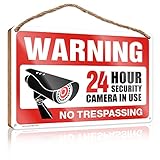 Photo Gallery cakjuice targa in legno da appendere per videosorveglianza, cartello in legno con scritta "no trespassing violators will be prosecututed" (lingua italiana non garantita), decorazione per portico Photo Gallery cakjuice targa in legno da appendere per videosorveglianza, cartello in legno con scritta "no trespassing violators will be prosecututed" (lingua italiana non garantita), decorazione per portico