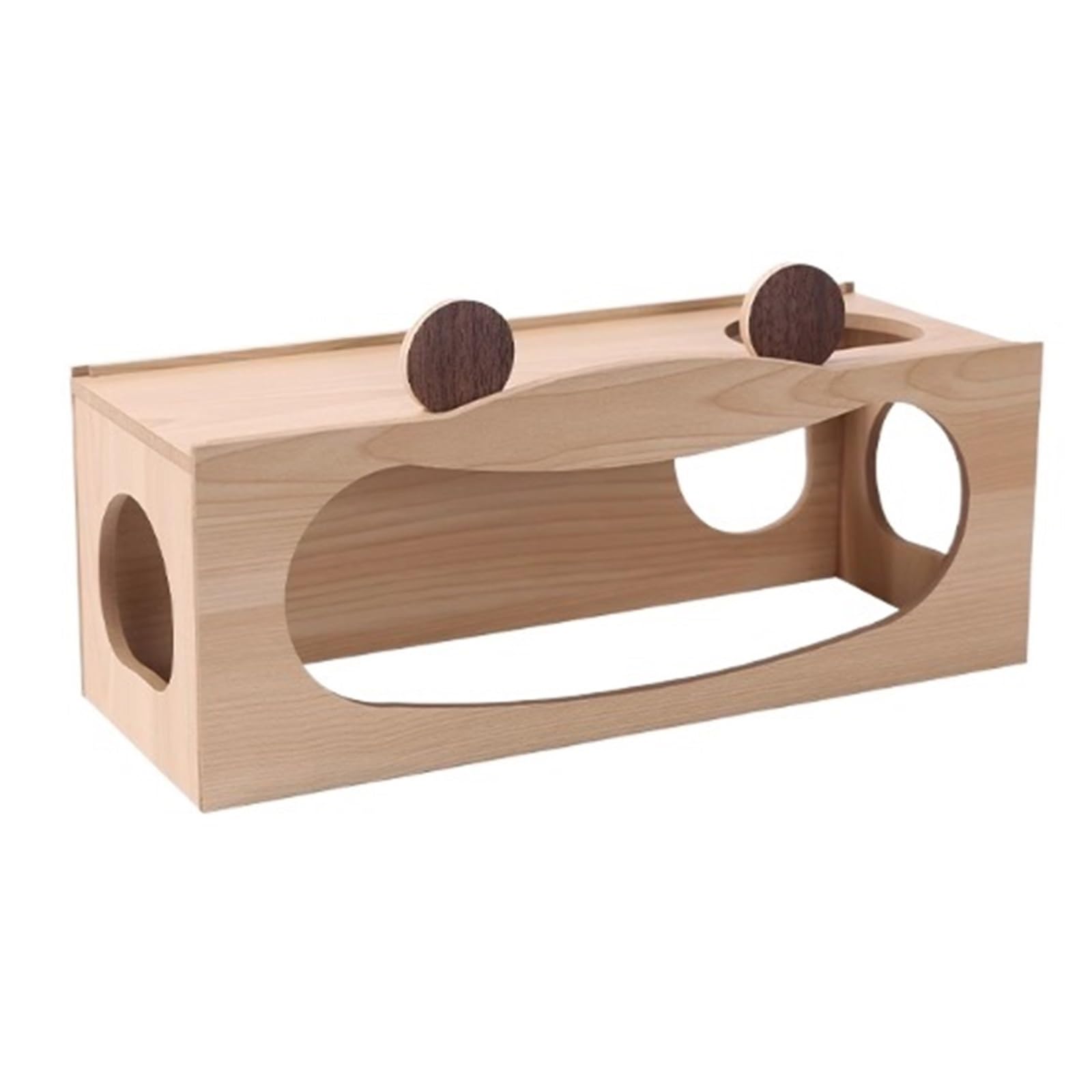 Cage à Hamsters Nid de Hamster Ours Doré Cachette Maison en Bois Petite(Grand)