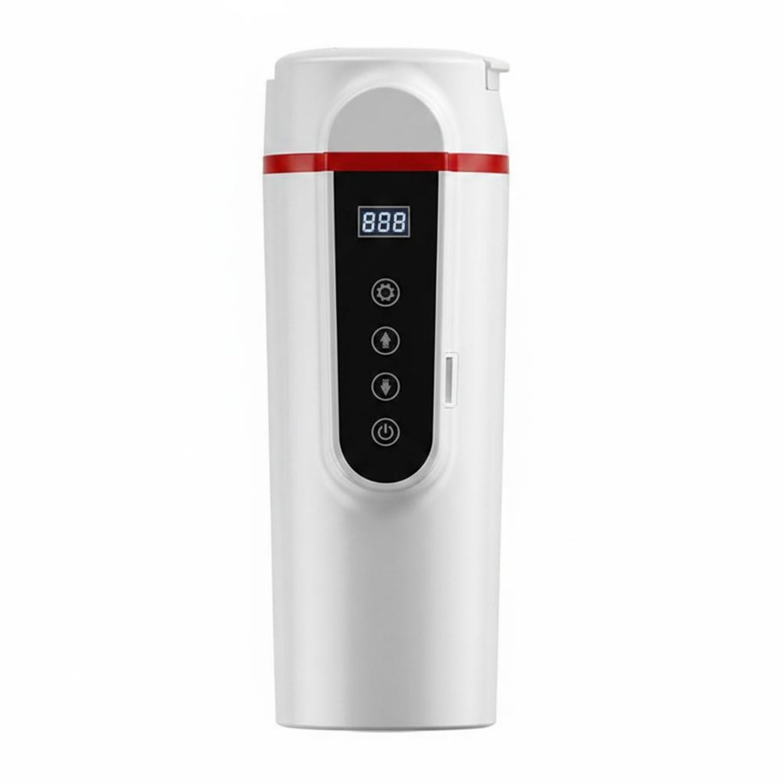 Taza Calefactora para Coche Vaso Térmico Calentador Hervidor 12V Taza de Viaje para Vehículo con Acero Inoxidable Calentamiento Ajustable Pantalla, Negro