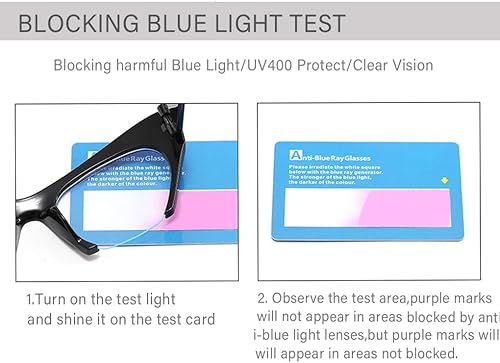 Miniatura 5 de DOERAYMI Lentes de bloqueo de luz azul, lentes de acetato de ojo de gato para mujer, antifatiga ocular y deslumbramiento UV