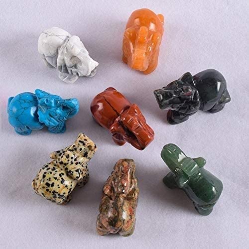 Amazon.co.jp: 天然水晶の原石 象の置物 1.5インチ クリスタル