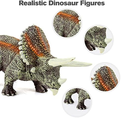 kramow Dinosaur Figure for Boys, Dinosaur Toys for 3+ Year Old, Dinosaur Party Decorations, Educational Realistic Dinosaur Toy set for Kids, Gifts for Boy Girls, 15 Pcs