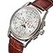 FORSINING Men's Automatic Self Winding Moon Phase Watch with Brown Leather Strap Analogue Display FSG319M3T4