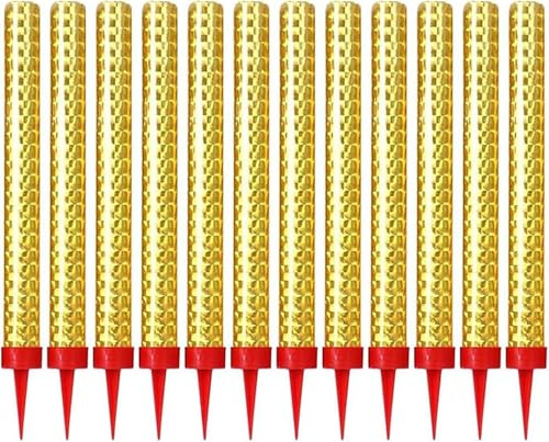 Image of Generic Glitter Birthday Taper Candles, Gold Metallic, Paraffin Wax, 8.6 Inch, Classic Style, Sparkle Finish, Cake Decoration, Indoor Use, Cylindrical Shape, 24 Count