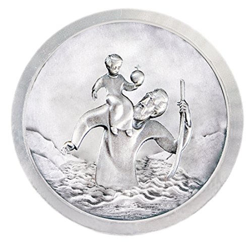 Fritz Cox Auto Medalla San Cristóbal Modern, con borde pulido 3 cm