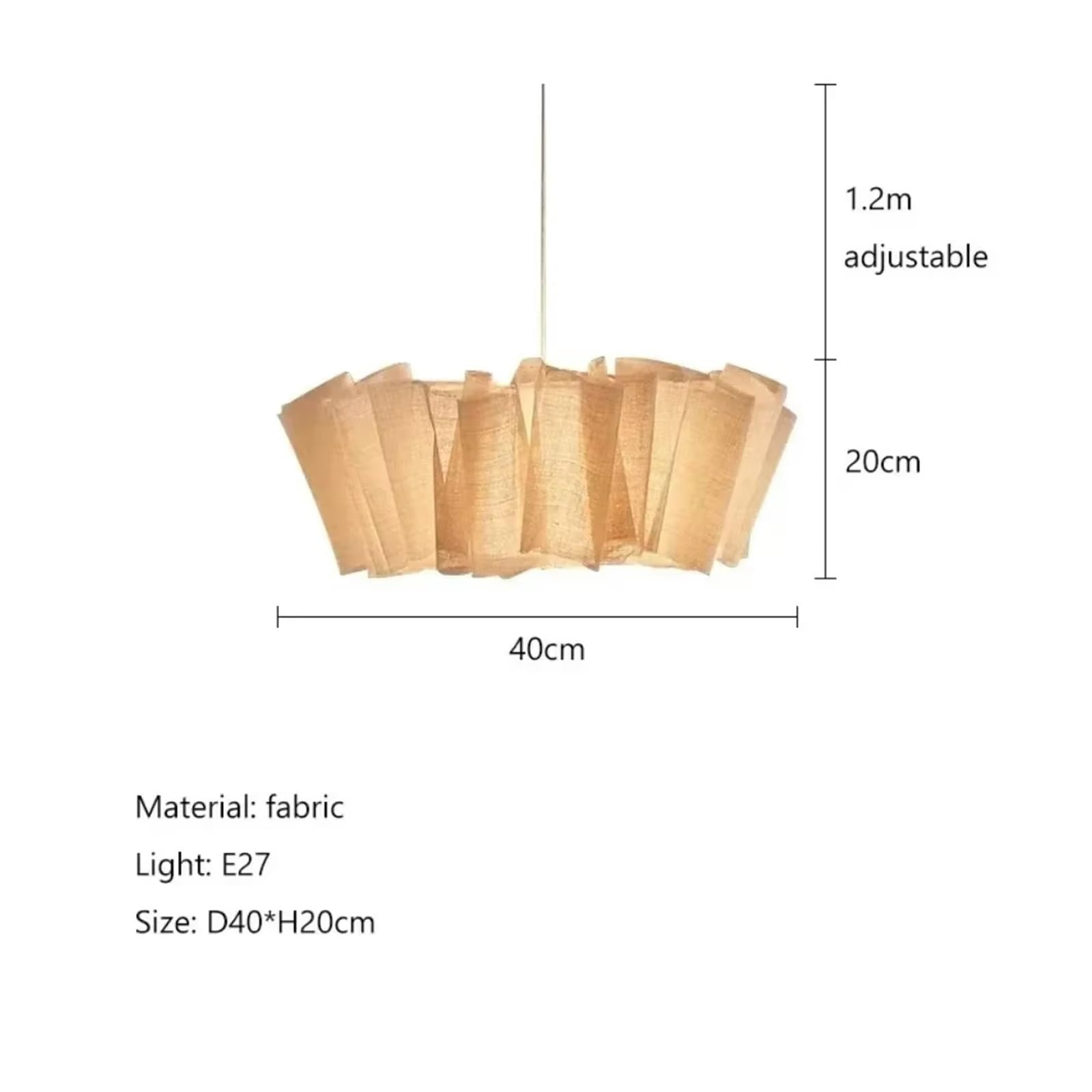 Lampadario a LED in Tessuto Nordico per Ristorante, Loft, Camera da Letto, Comodino, luci a Sospensione, Spazio