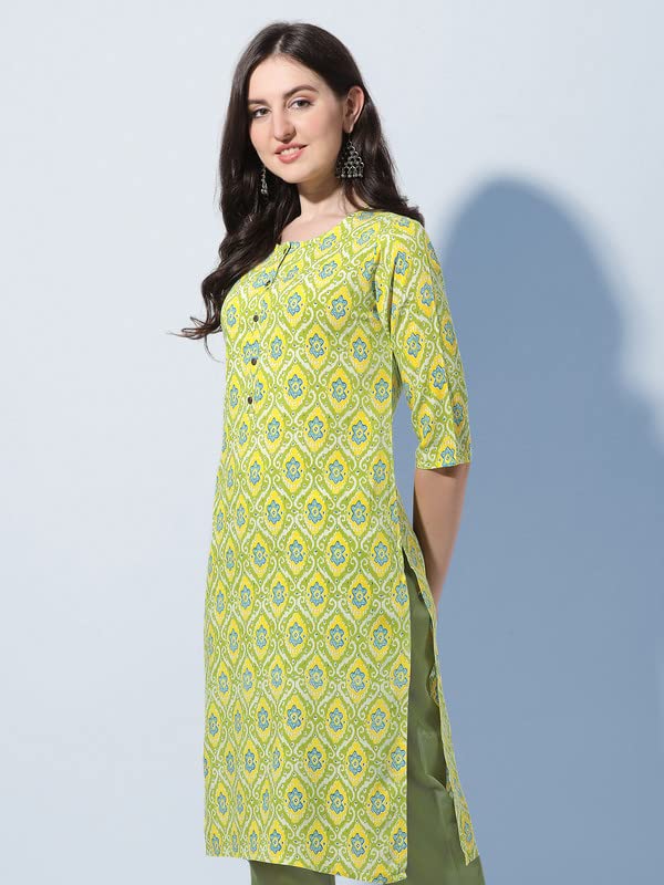 Image of MIRCHI FASHION Women's Straight Fit Paisley Printed And Embellished Kurta Set with Dupatta and Trouser