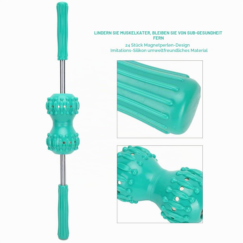 zhoul Multifunktionaler Magnet Muskelmassage Roller Rücken Schulter Muskelentlastung Akupressur Roller Massagegerät