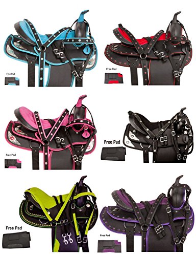 Acerugs Beautiful Western Pleasure Trail Barrel Racing Show Horse Saddle Free TACK Set