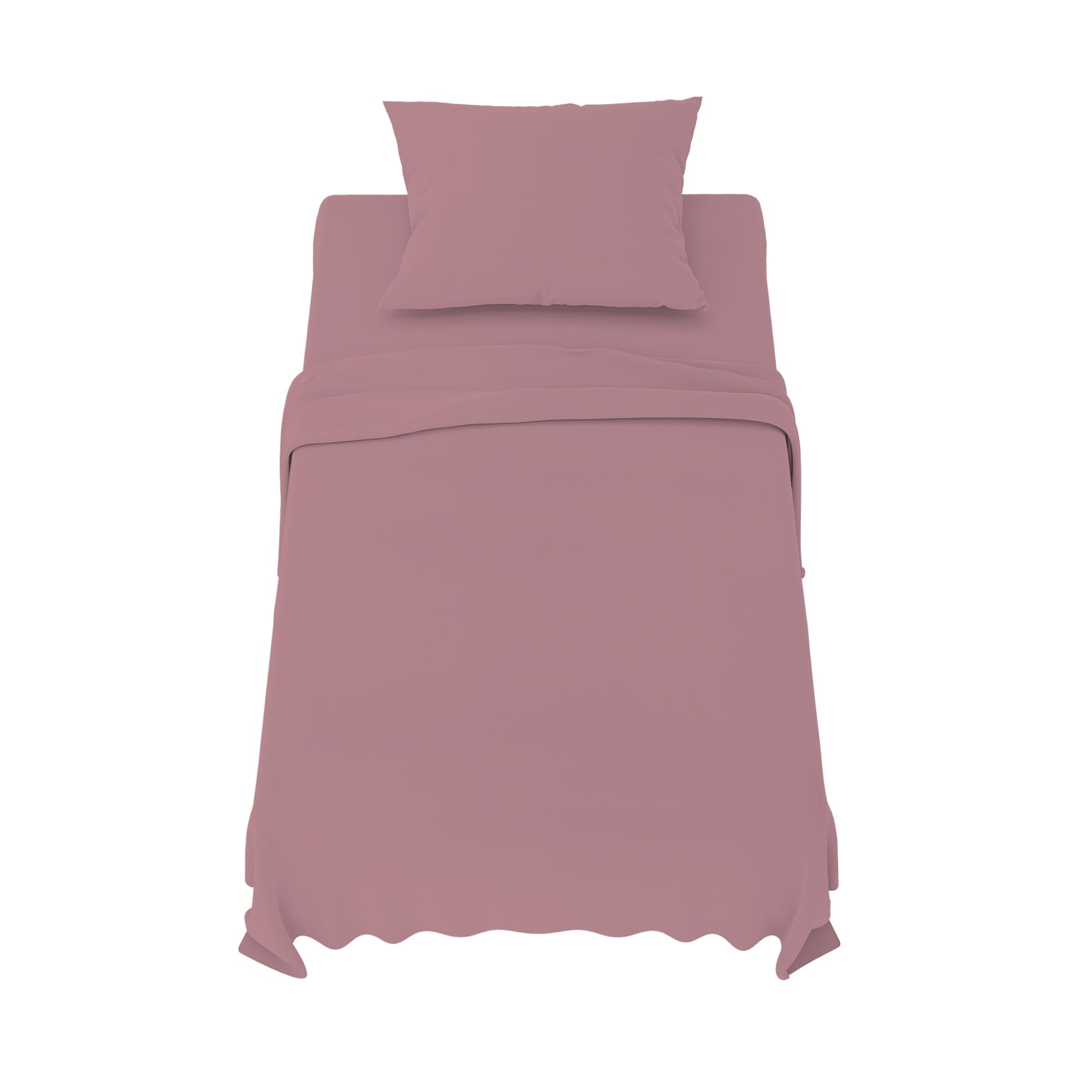 Dreamzie Lenzuola Letto Singolo 90x190 cm - Completo Lenzuola 3 Pezzi in Microfibre - Lenzuolo con Angoli - Lenzuola Sopra - 1 Federa 50x80 - Lenzuola Letto Singolo 90x190cm Rosa