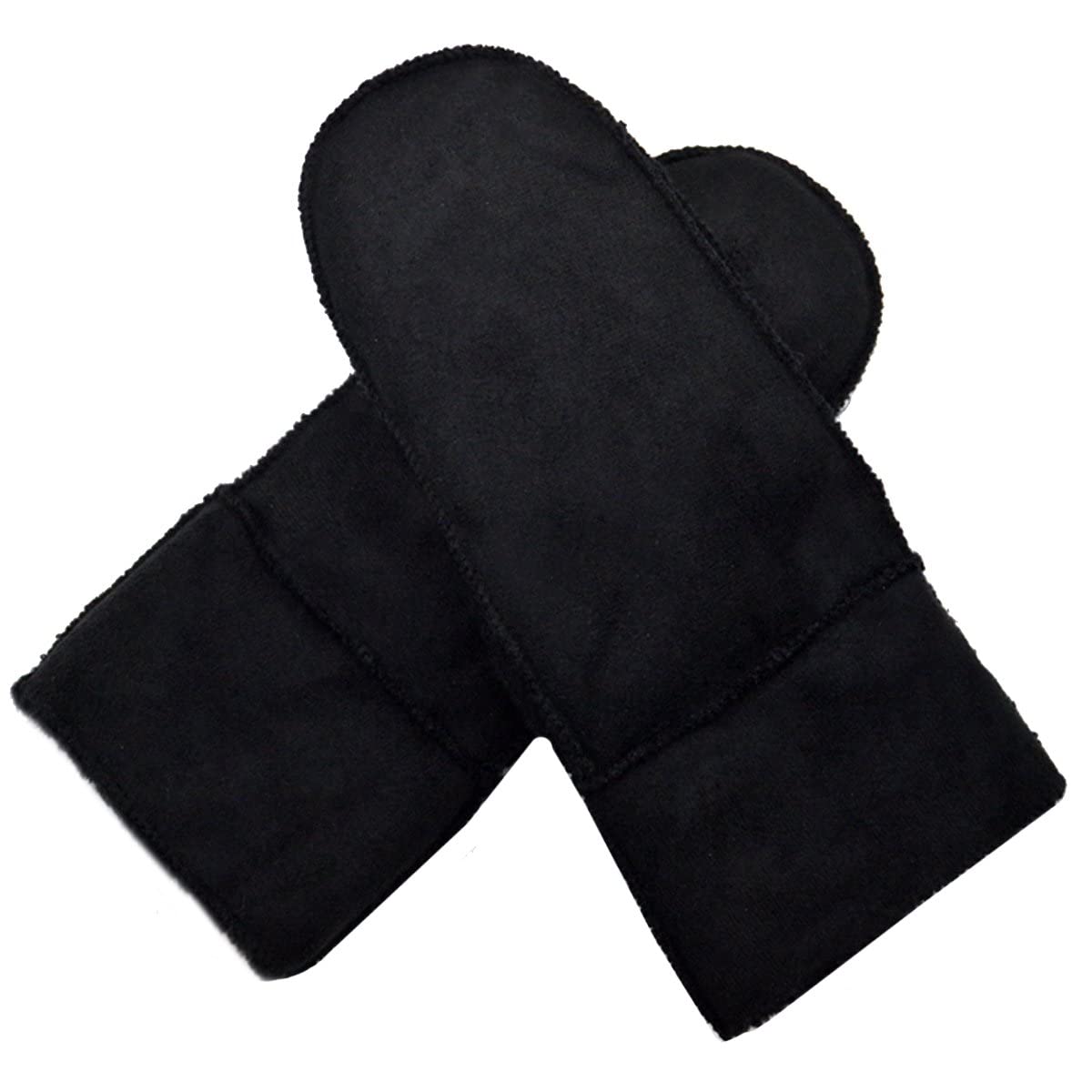 Mens Winter Sheepskin Gloves Thick Suede Mittens Windproof Outdoor Cycling,Driving, Skiing,Camping Gloves