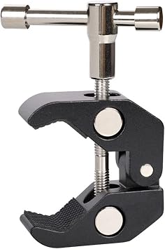 SZSL Super Clamp Crab Clamp with Maximum Clamp Distance 55 mm 1/4 Inch Screw Hole and 3/8 Inch Screw Hole Support Versatile Clamp Camera Arm Clamp Head Multi-Clamp Free Clamp DIY Shelf Hook Camera