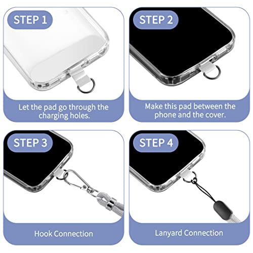 Cell Phone Lanyard 2 Pcs-1 Pcs 30"(Neck Strap×1)+8"(Wrist Strap×1) Black - Photo 101 sur 115