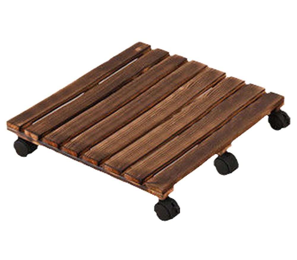 木製花台 Amazon | フラワースタンド 耐荷重 キャスタープレート 移動便利