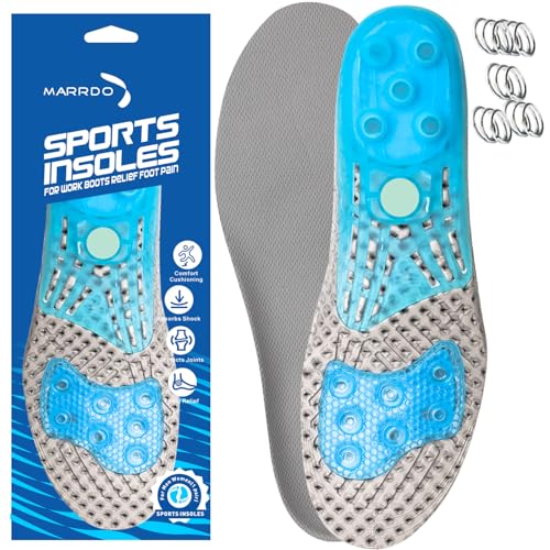 MARRDO Silica Gel Sport Shoe Insoles for Women & Kids