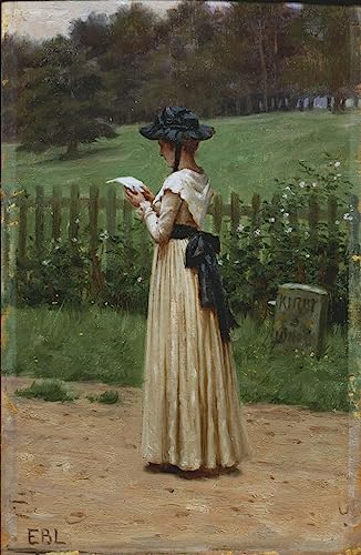 Impression d'affiches La Lettre d'amour par Leighton, une toile haut de gamme 60x90 cm