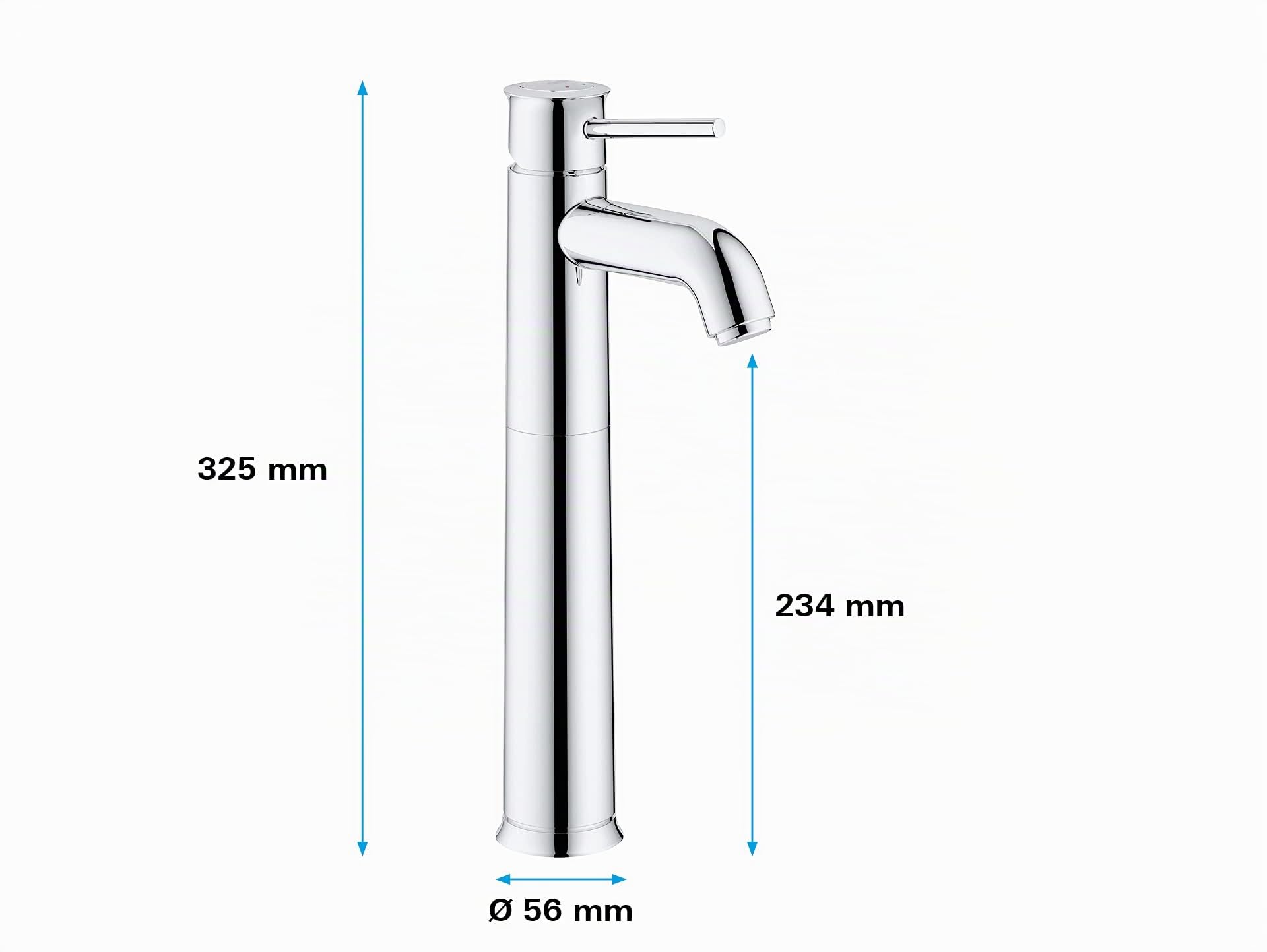 GROHE Mitigeur monocommande lavabo Start Classic, taille XL, surface de finition Starlight, 23784000 (Import Allemagne)