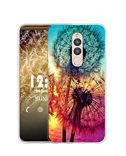 Sunrive Funda Compatible con Meizu M6T, Silicona Slim Fit Gel Transparente Carcasa Case Bumper de Impactos y Anti-Arañazos Espalda Cover(Q Diente de león)
