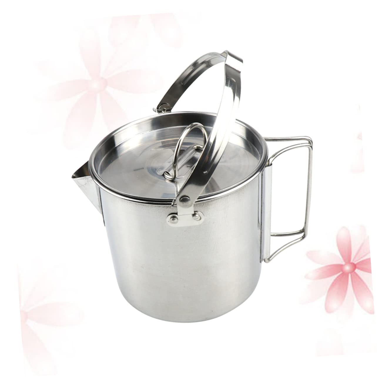 POPETPOP Hervidor de Agua Inoxidable para Camping y Picnic Olla Colgable para Hervir Agua y Cocinar Sopa para Exteriores y