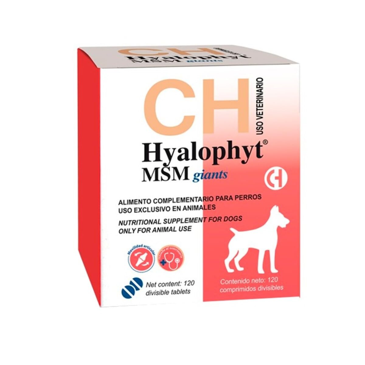 Hyalophyt MSM Giants Condroprotector für große Hunde von Riesenrassen und Gelenk-, Hüft- und Knorpelschutz, 120 CP
