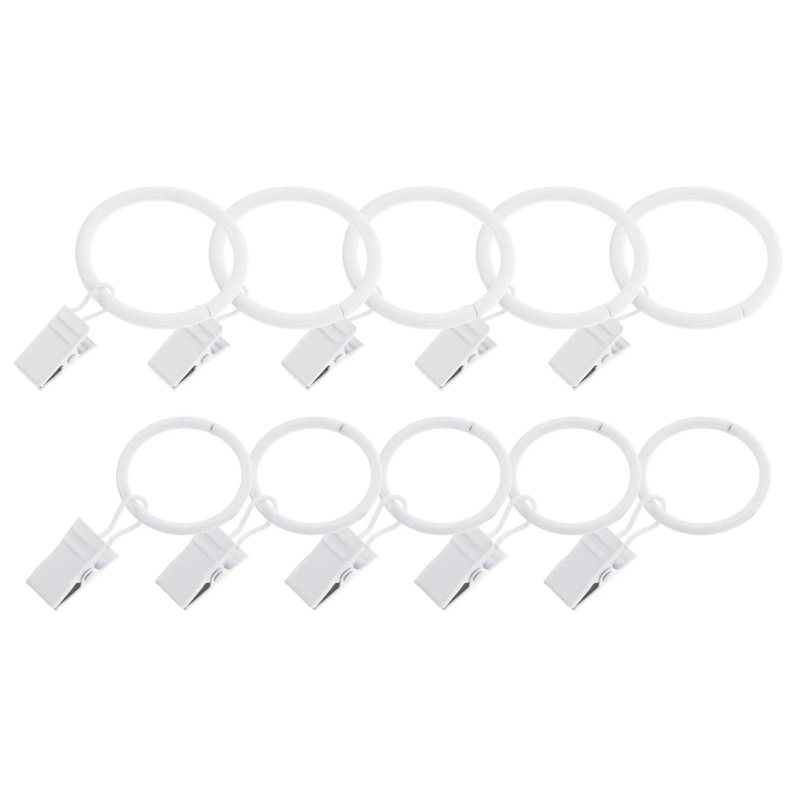 Hooks Clips for Drapes, 80 Pcs Curtain Rod Drapery Ring Household Drapes Hook Stainless Steel