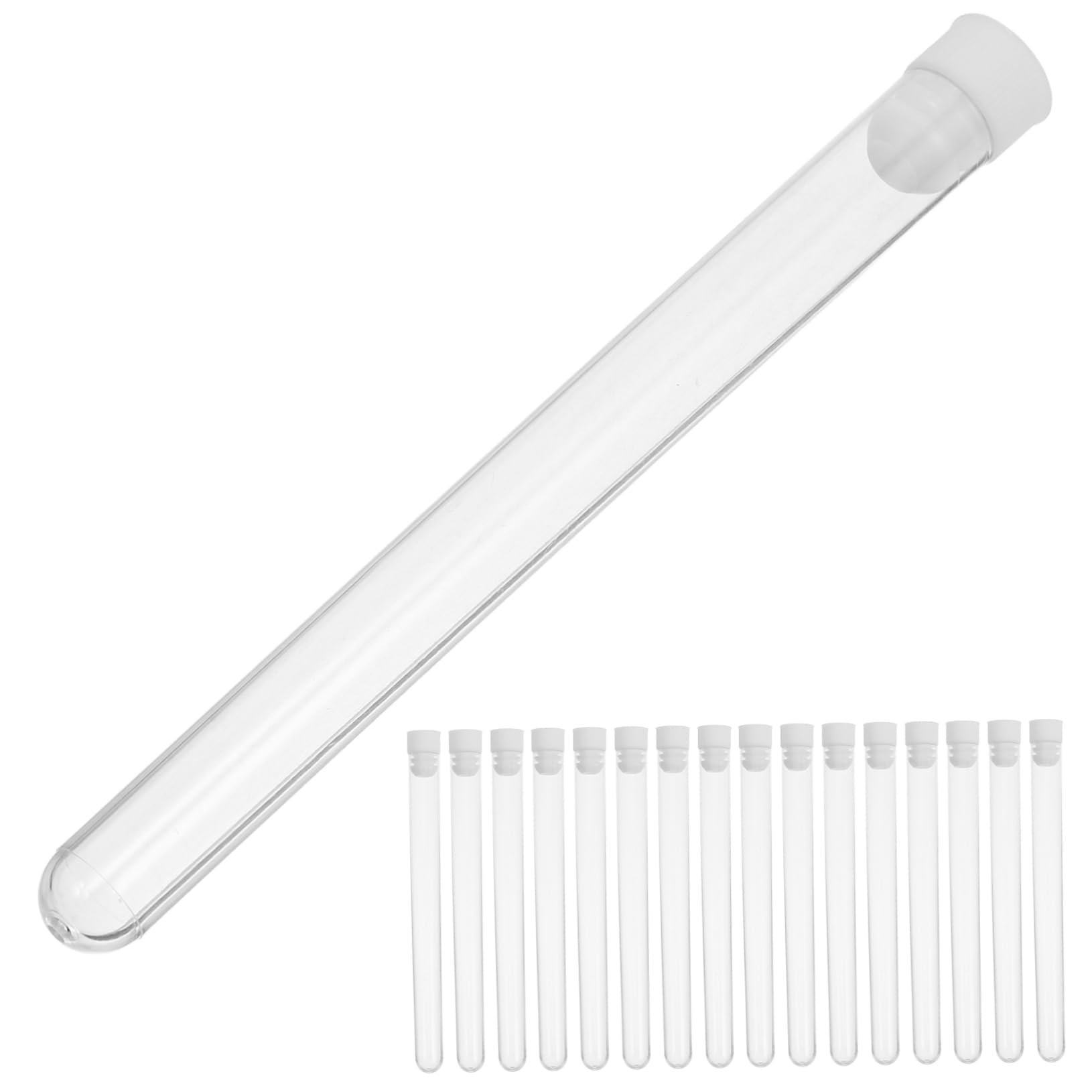 Gatuida Provette in Plastica 100 Pezzi Coperchio Sicuro e Design Compatto per Piccoli Oggetti e Perline Uso in Laboratori e Case