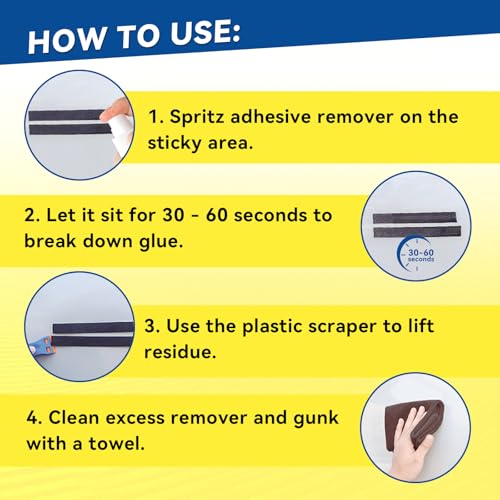 Tiepetly Adhesive Remover Spray 4.06oz, Sticker Remover with Plastic Scraper & 10 Blades, for Tape, Labels, Silicone, Gum & Wax Residue, Safe on Glass, Metal, Plastic (120, Grams) by Tiepetly - Image 6