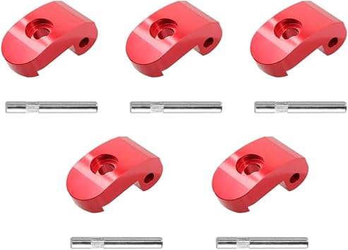 Electric Scooter Parts 3/5pcs Reinforced Folding Hook Compatible with Xiaomi M365 Pro Pro2 Aluminium Alloy Electric Scooter Lock Hinge Buckle with Latch Parts5PC Red