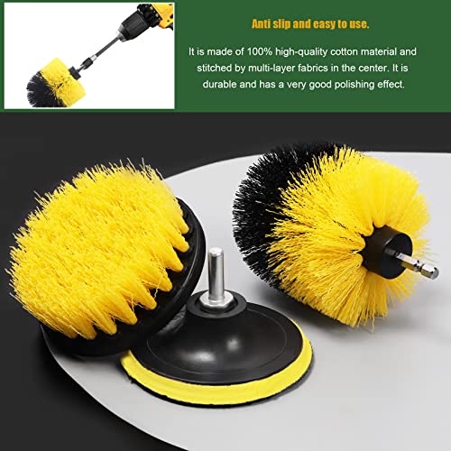 Keadic 14Pcs Nylon Fiber Flap Discs And Buffing Polishing Wheel Drill Brush Kit With 1/4" Hex Shaft Drill Bit For Motorcycle Car Aluminum Stainless Steel Chrome Grinding Plastic Ceramic Glass #TOP5