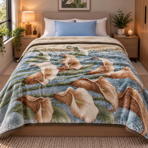 Image of ABRAZO Dreamy Wrap Mink Blanket for Double Bed | 570 GSM 3 Kg Single Ply | Ultra Soft Warm Blanket for Winter & AC Room | Quilt /Comforter /Dohar | 220 x 240 Cm
