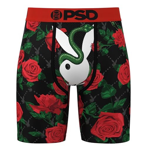 PSD Boxer Playboy Slither Boxer pour homme | 17,8 cm d'entrejambe | Sac en microfibre | Stretch dans quatre directions, Playboy Slither, M