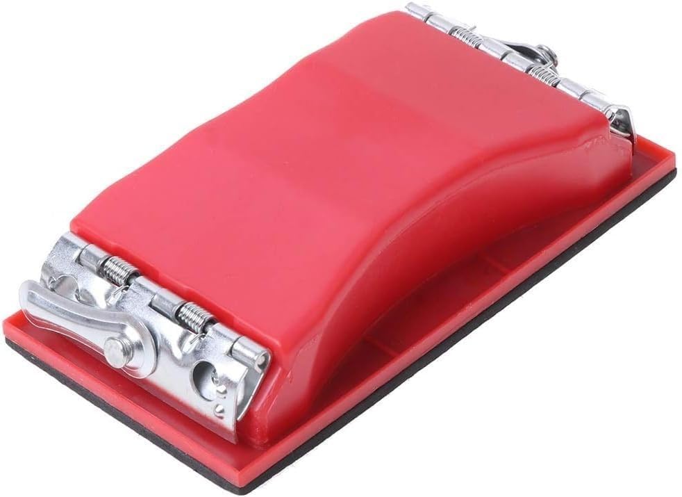 VELTRIX Hand Sanding 6.5" Block with Clip, Palm Grip Sandpaper Holder Clamp, Plastic Sander Pad for Wood, Glass, Car and Furniture Finishing (160mm)-image-5