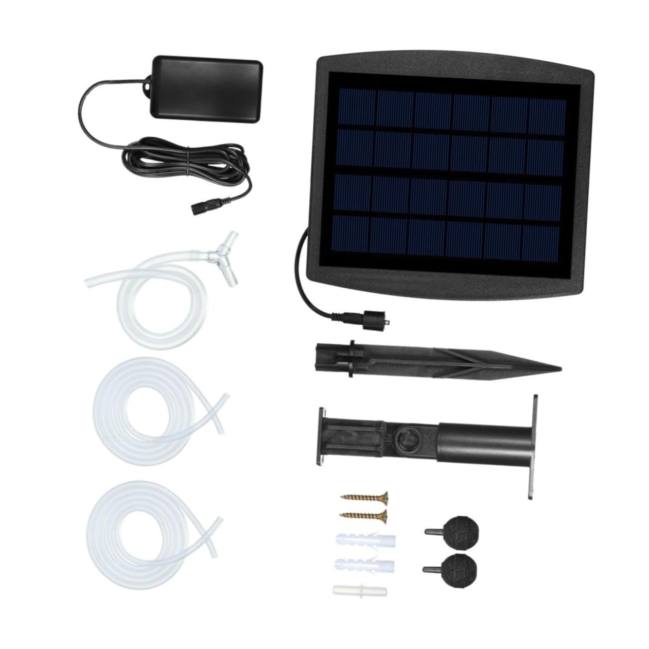 Milisten Solar Teich Sauerstoffpumpe für Aquarium und Gartenteich Tragbar Geräuscharm mit Solarladung