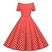 Girls 50s Vintage Polka Dot Swing Party Dress Retro Rockabilly Audrey Style Wedding Casual Skater Dress for Kids 5-14 Years