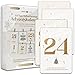 Lebenskompass Adventskalender Karten Set Jahresunabh&auml;ngig &ndash; 24 Achtsamkeitskarten mit Clips & F&auml;den &ndash; Kreativer Selbstliebe Adventskalender zum Aufh&auml;ngen, f&uuml;r Achtsamkeit und Reflexion
