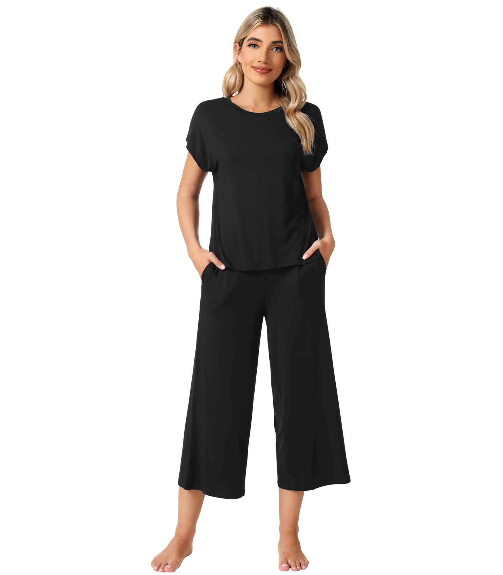 WiWi Women Bamboo Viscose Capri Set