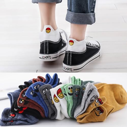 Men Casual Socks Cotton Cute Funny Smile Face Ankle Socks Fashion No Show Sock for Men3
