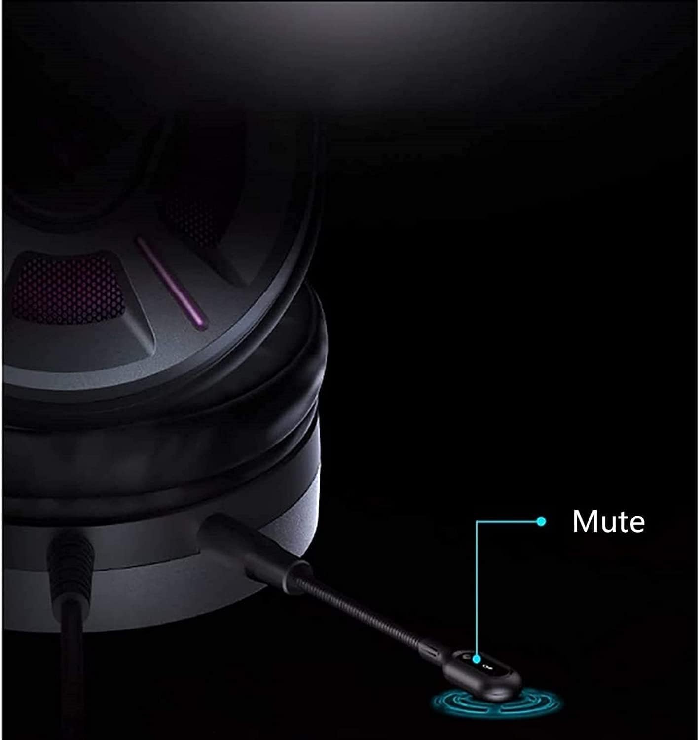 Cuffie da Gioco con Audio Surround 7.1, Una Cuffia con Microfono con cancellazione del Rumore e Luce RGB, Cuffie da Gioco for Computer