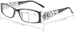 Eyekepper 5-Pack Stylish LookCrystal Aeropittura Arms Spring Hinges Womens Reading Glasses +1.75
