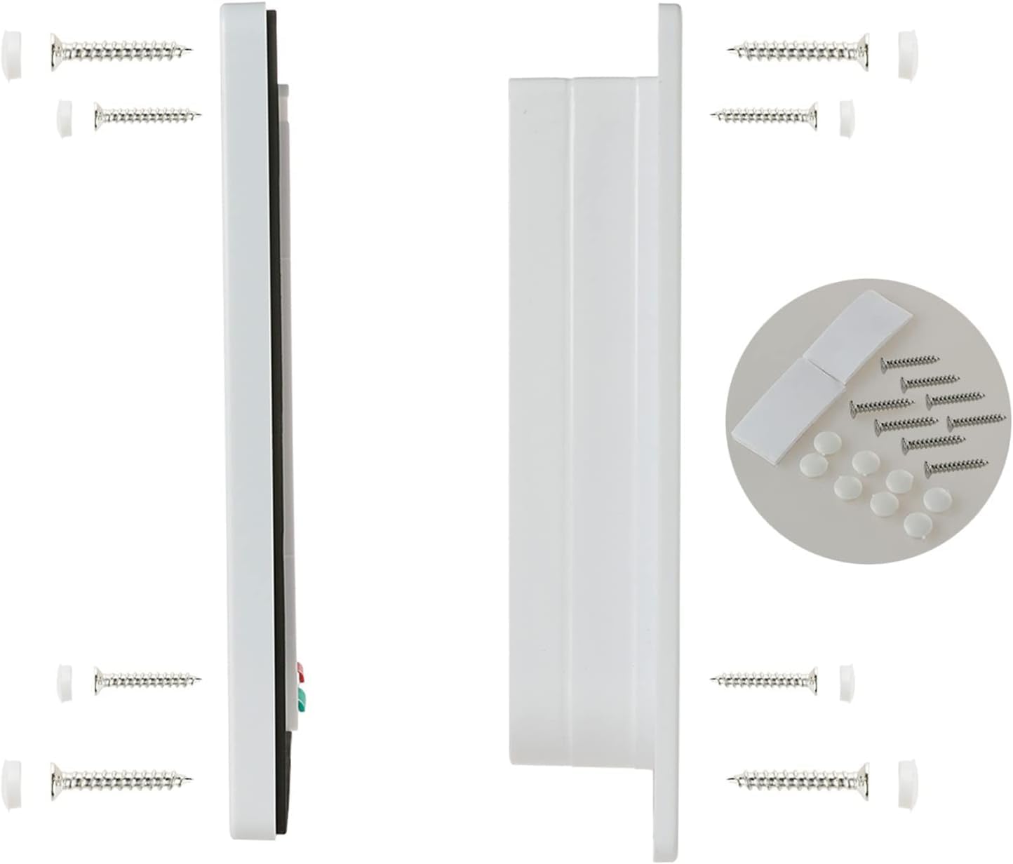 Grande chatière (taille extérieure : 38 x 24,8 cm), chatière pour fenêtre XL, blanc
