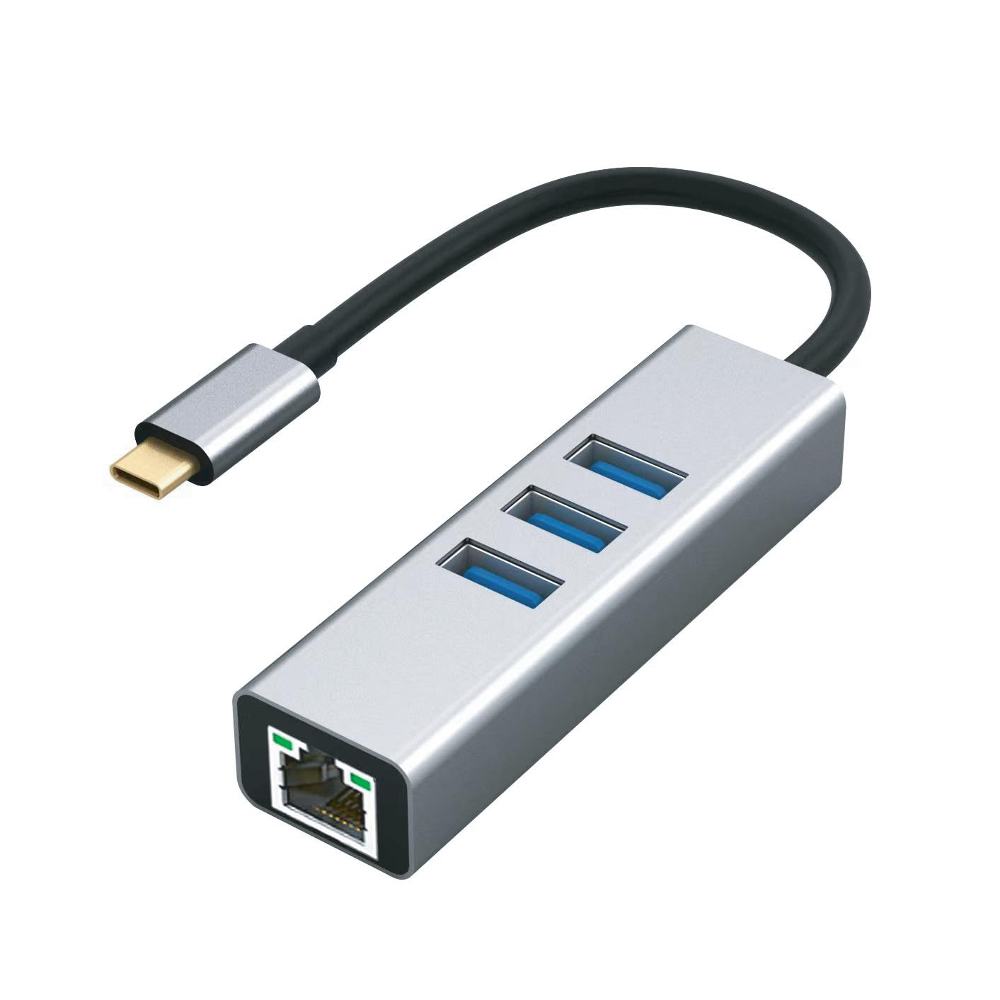 Type C to RJ45+USB3.0 HUB,1×RJ45(1000Mbps) Port,3×USB AF Ports-picture-23