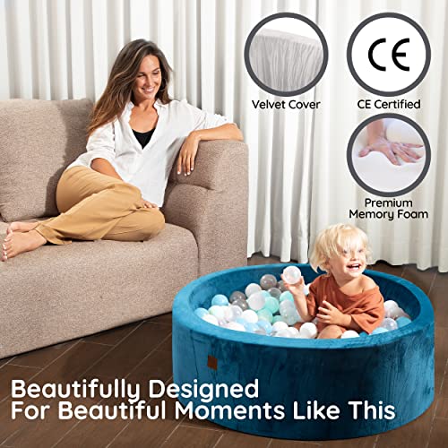 Fulton & Ivy Premium Baby and Toddler Ball Pit (35"x11.8") | Easy to Clean Memory Foam Ball Pit Made with Non-Toxic Materials | Durable Ball Pits for Toddlers 1-3 (Balls Not Included) - Thumbnail 3