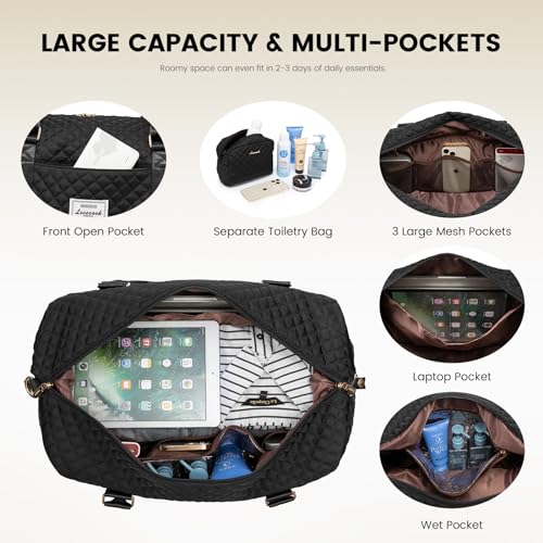 LOVEVOOK Travel Duffle Bag,Weekender Bags for Women with Shoe Compartment,Carry on Overnight Bag with Toiletry Bag,Gym Duffel Bag with Wet Pocket,Hospital Bags for Labor and Delivery3
