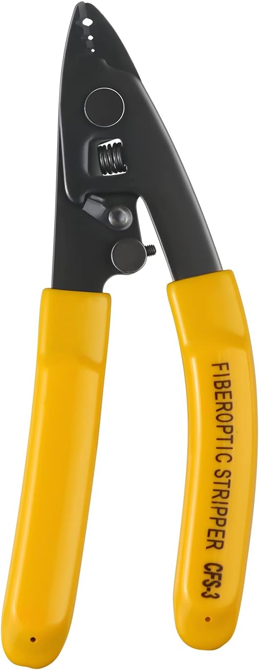 2 Pcs CFS-3 Fiber Optic Stripper 3 Port Hole Fiber Optic Stripping Tools with 6" handle - Hex Key Adjustable For Jacket, Buffer, and 125μm-250μm Coating Stripping