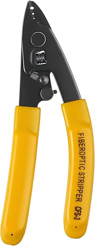 CFS-3 Pelacables de fibra óptica de 3 orificios de puerto de fibra óptica con mango de 6 pulgadas - Llave hexagonal ajustable para chaqueta,