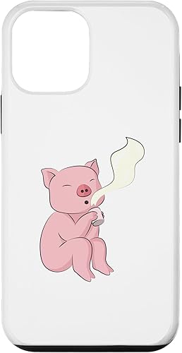 iPhone 12 mini Pig Drinking Coffee Wildlife Caffeine Animal Case
