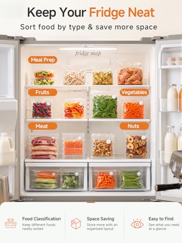 Image of FEPPO Reusable Vacuum Sealer Bags for Food, 20 PCS (10 Medium 8.3 inchx8.7 inch + 10 Large 10.2 inchx11 inch) BPA-Free Food Storage Bags with Air Valve, Leak-Proof & Odor-Resistant for Freshness Preservation