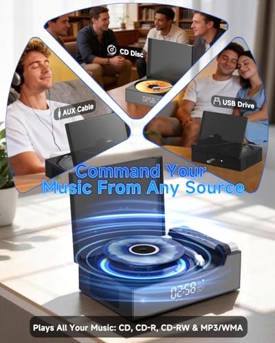 CD Player Portable with Bluetooth for Home Desktop - image 4